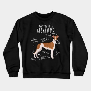 Brindle Greyhound Dog Anatomy Crewneck Sweatshirt